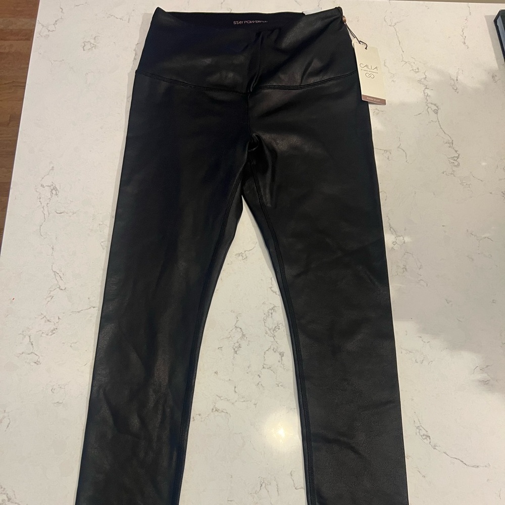 Black Faux Leather Leggings